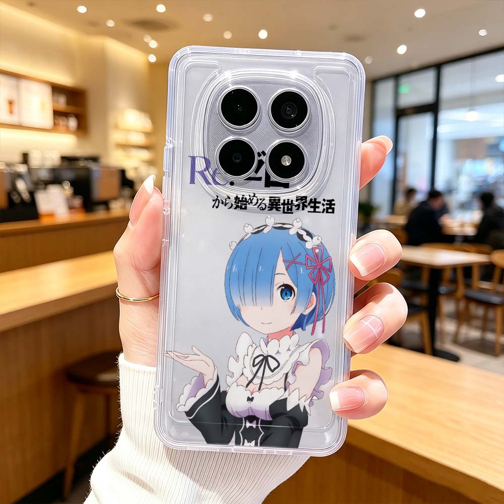 Xiaomi Poco X6 - غطاء هاتف شفاف واقي بتصميم كرتوني